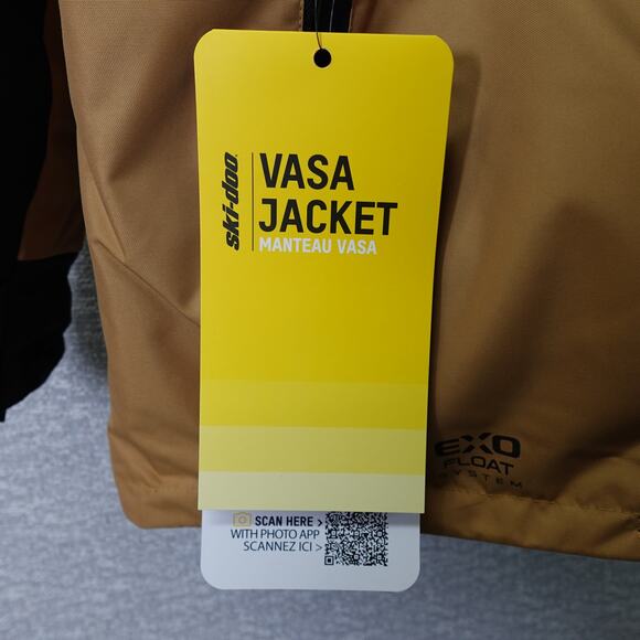 Ski-Doo Mens Vasa Snowmobile Jacket Khaki Brown - XL - Picture 11 of 16